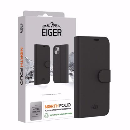 Picture of Eiger Eiger North Folio Case for Apple iPhone 16 in Black